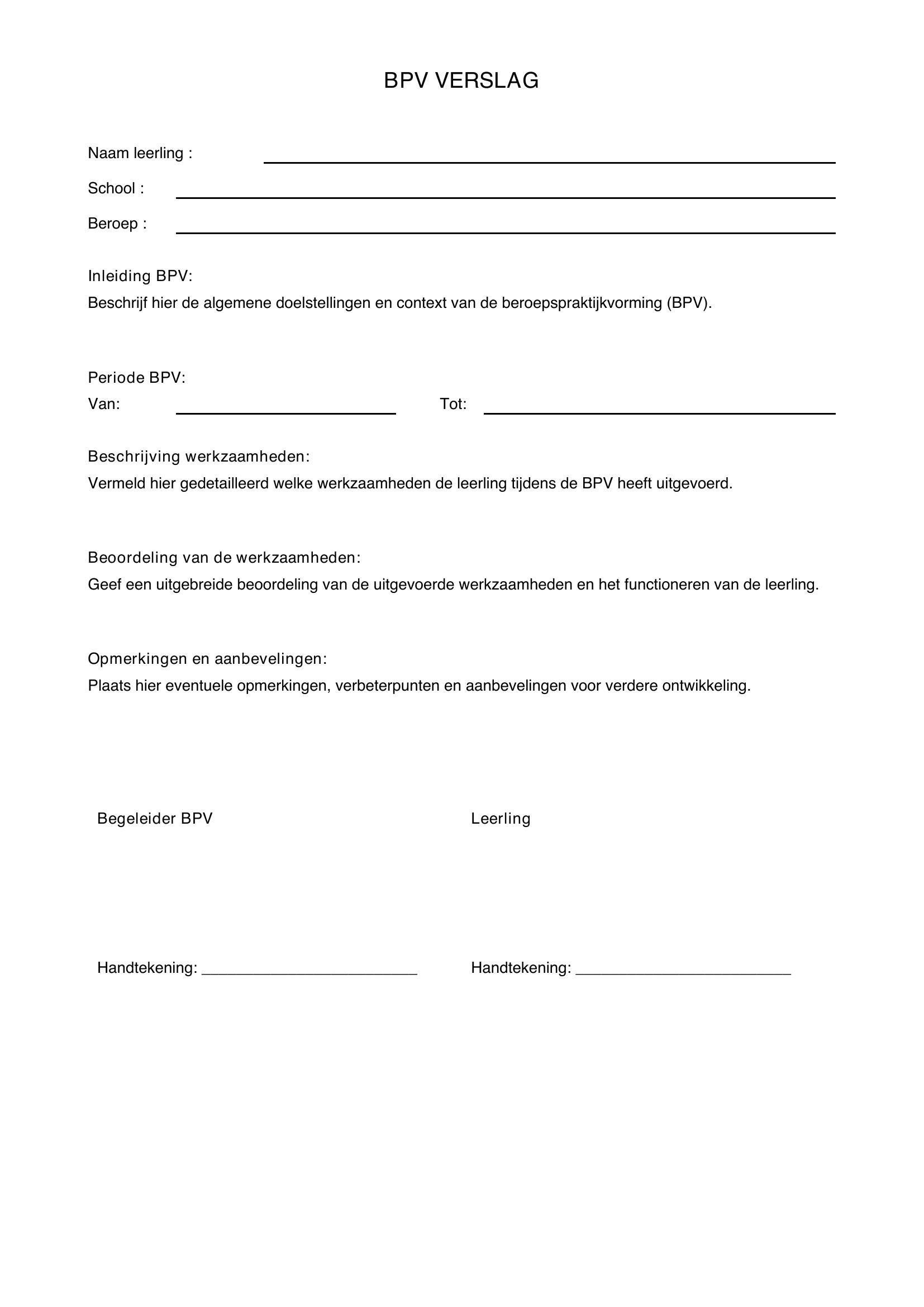 Bpv Verslag
