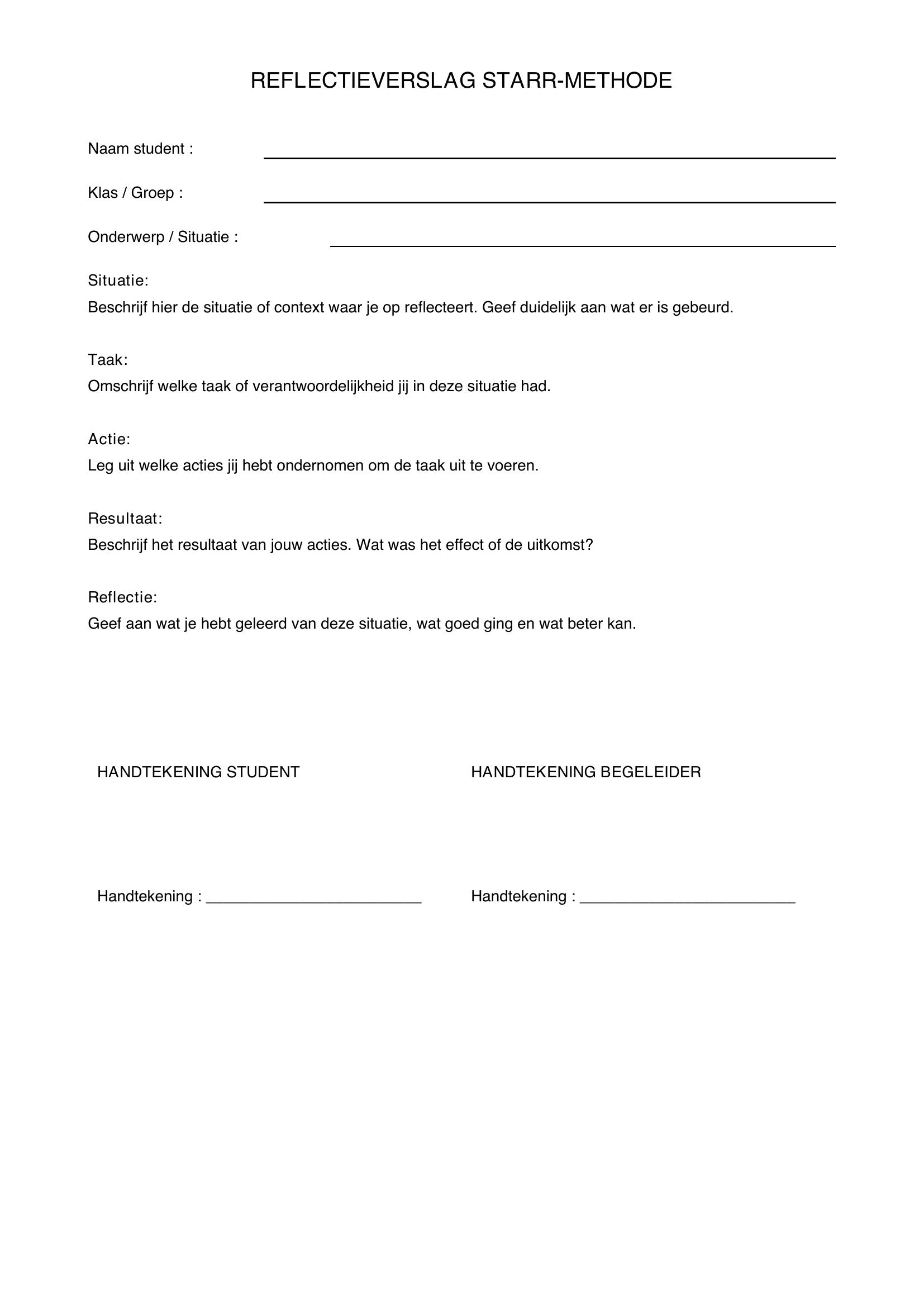 Reflectieverslag Starr